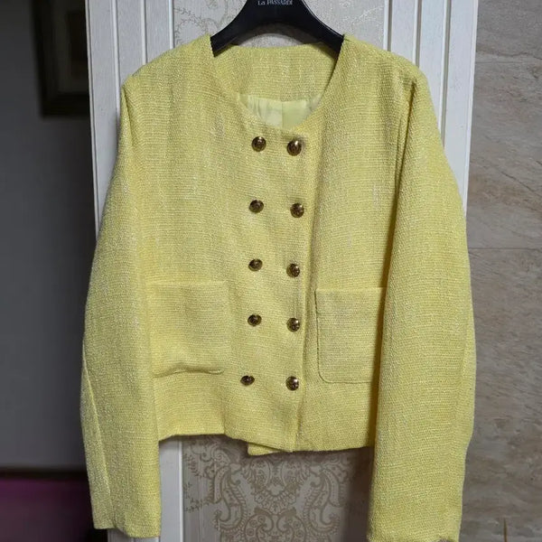 [BUNJANG] Lapart SARDI Yellow Tweed Jacket / 0921) 라빠사르디 트위드 자켓 옐로우