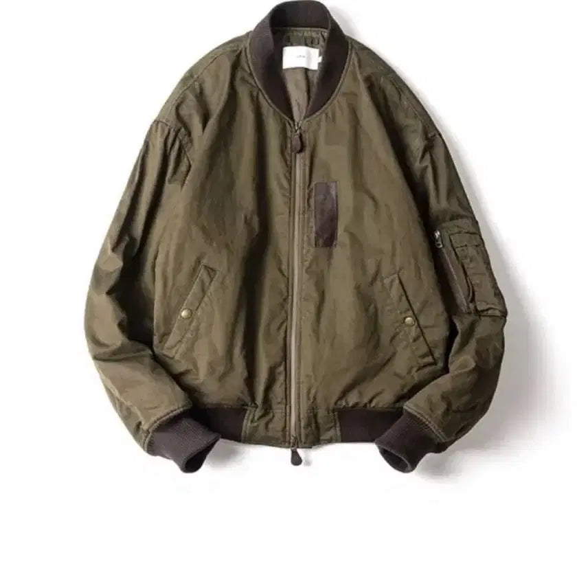 [BUNJANG] Our selves Washed Cotton Flight Jacket Olive Size 3 / 아워셀브스 washed cotton flight jacket 3사이즈