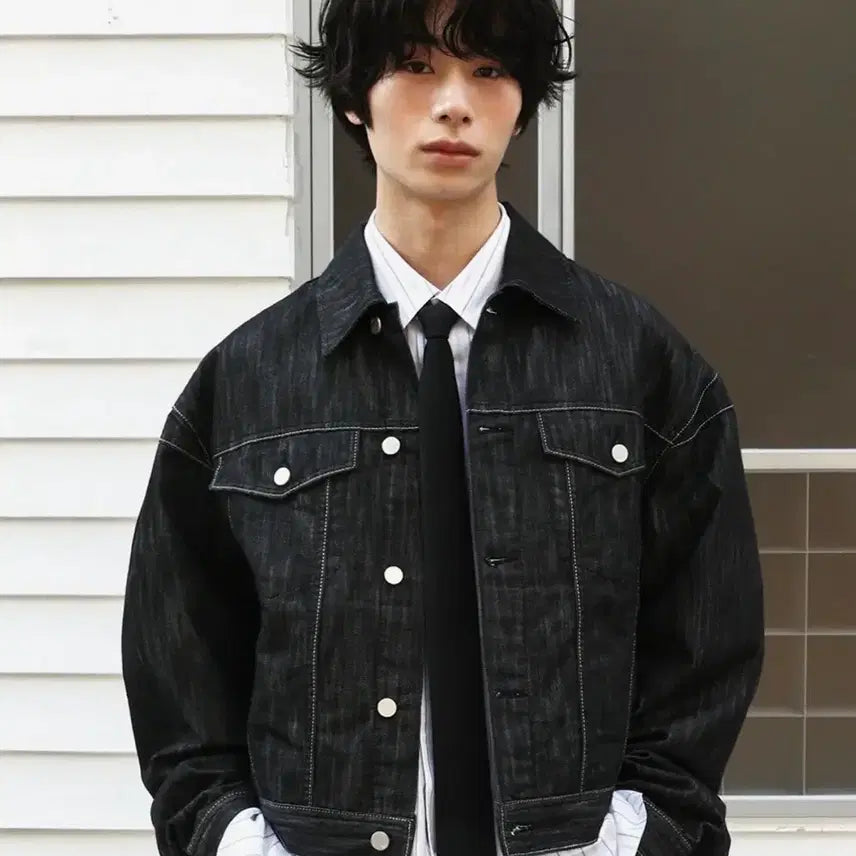 [BUNJANG] Order Archive Oversized Trucker Setup / 오더 아카이브 오버핏 트러커 셋업 새상품