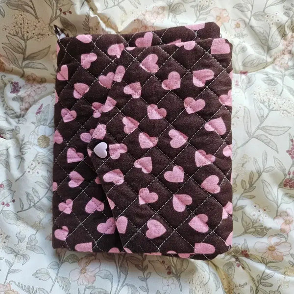 [BUNJANG] Choco Heart Pattern A6 Size Diary Cover / 초코 하트 패턴 a6 사이즈 다이어리커버