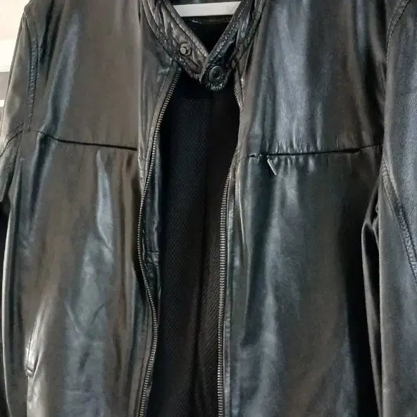 [BUNJANG] DKNY Leather Rider Jacket Black / dkny 가죽 라이더 자켓 블랙