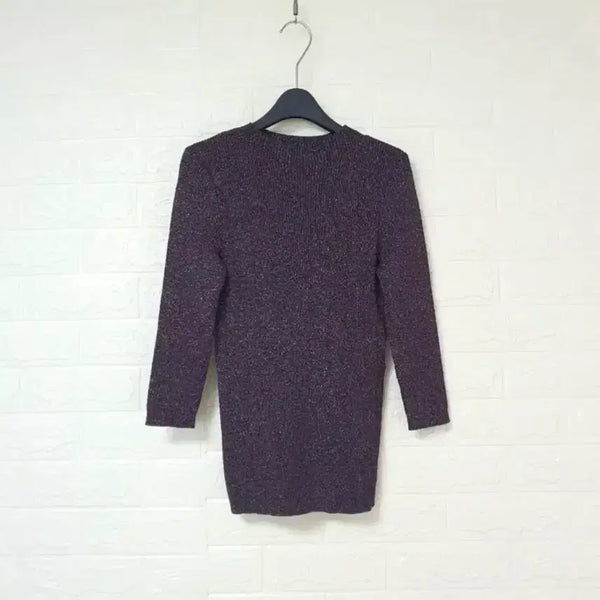 [BUNJANG] Maje Glitter Ribbed Knit Top / 마쥬 글리터 골지 니트