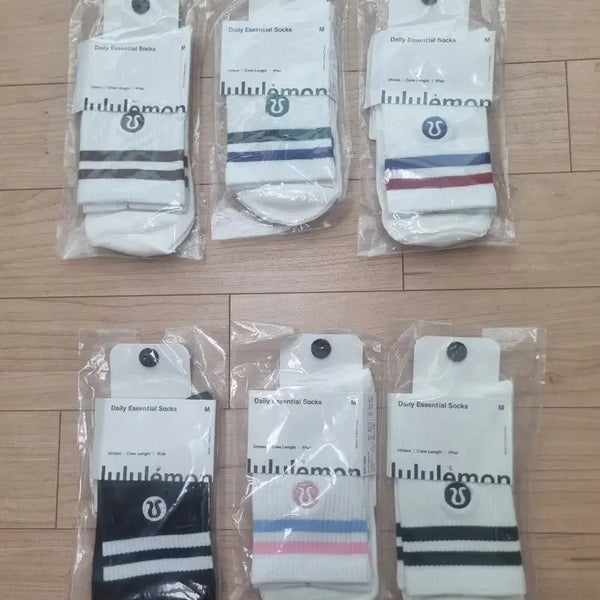 [BUNJANG] Lululemon Daily Essential Socks Set (6 Pairs) / 룰루레몬 데일리 에센셜 삭스 5종