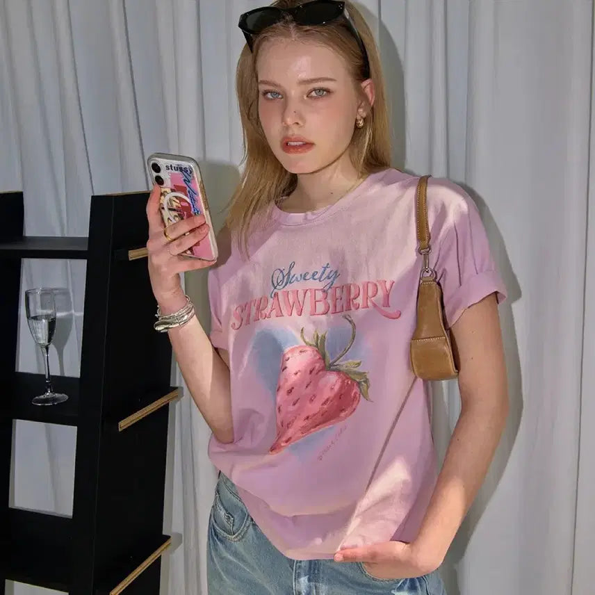 [BUNJANG] Bitter Cells Ruby Berry T-Shirt / 비터셀즈 루비베리 티셔츠