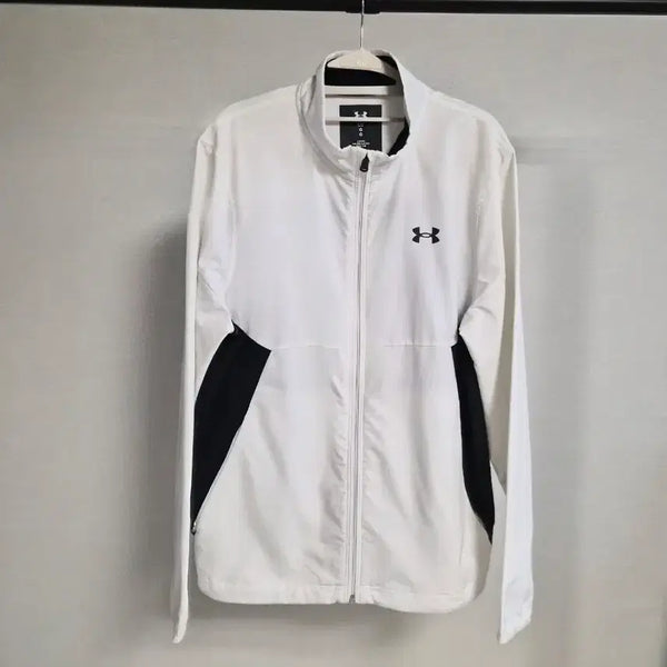[BUNJANG] Under Armour Golf Jacket L White/Black / 언더아머 골프 자켓 L 화이트/블랙