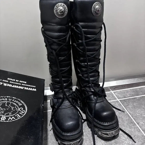 [BUNJANG] Newrock M-314-S6 Walker Long Boots / NEWROCK 뉴락 M-314-S6 워커 롱부츠