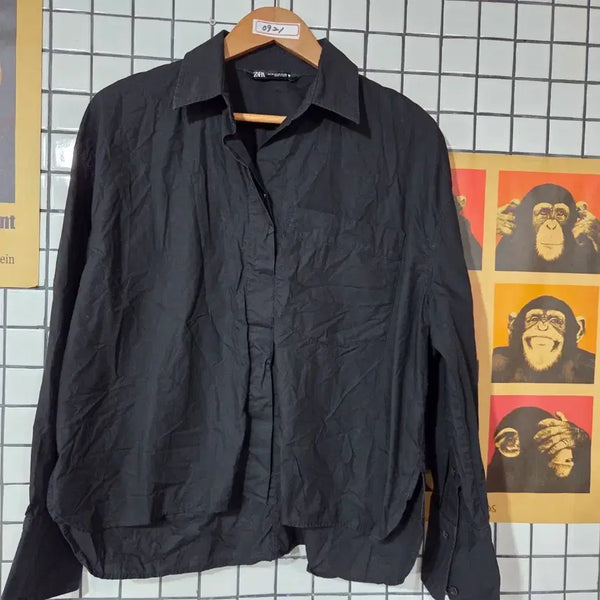 [BUNJANG] Zara Black Shirt / 자라 셔츠 블랙 0921