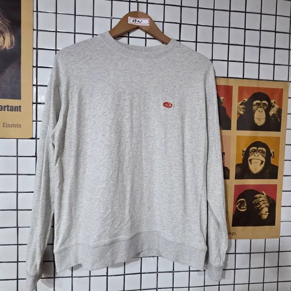 [BUNJANG] Basic Logo Sweatshirt - Gray / 기본 로고 맨투맨 그레이 0921