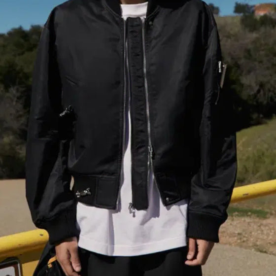 [BUNJANG] STU Double Way Short Bomber Jacket / STU 더블 웨이 쇼트 봄버