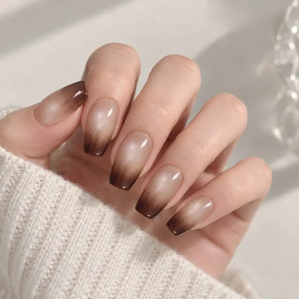 [BUNJANG] Handmade Nail Tips - Brown Gradation / 할인) 브라운그라 수제네일팁