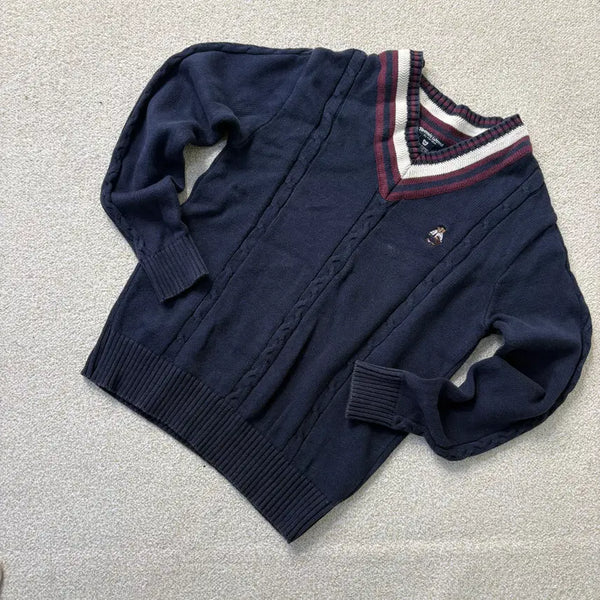 [BUNJANG] TinyWeeny Cable V-Neck Knit / M 티니위니 케이블 브이넥 니트 0921K1
