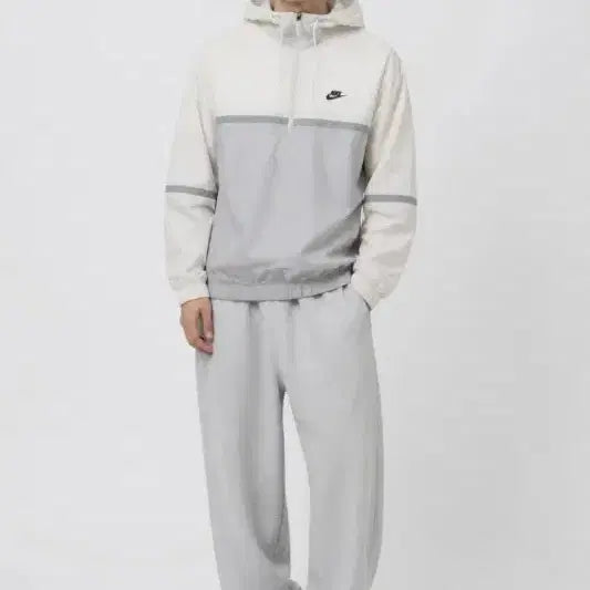 [BUNJANG] Nike Light Grey Half-Zip Anorak / 남L/나이키 라이트 그레이 반집업 아노락