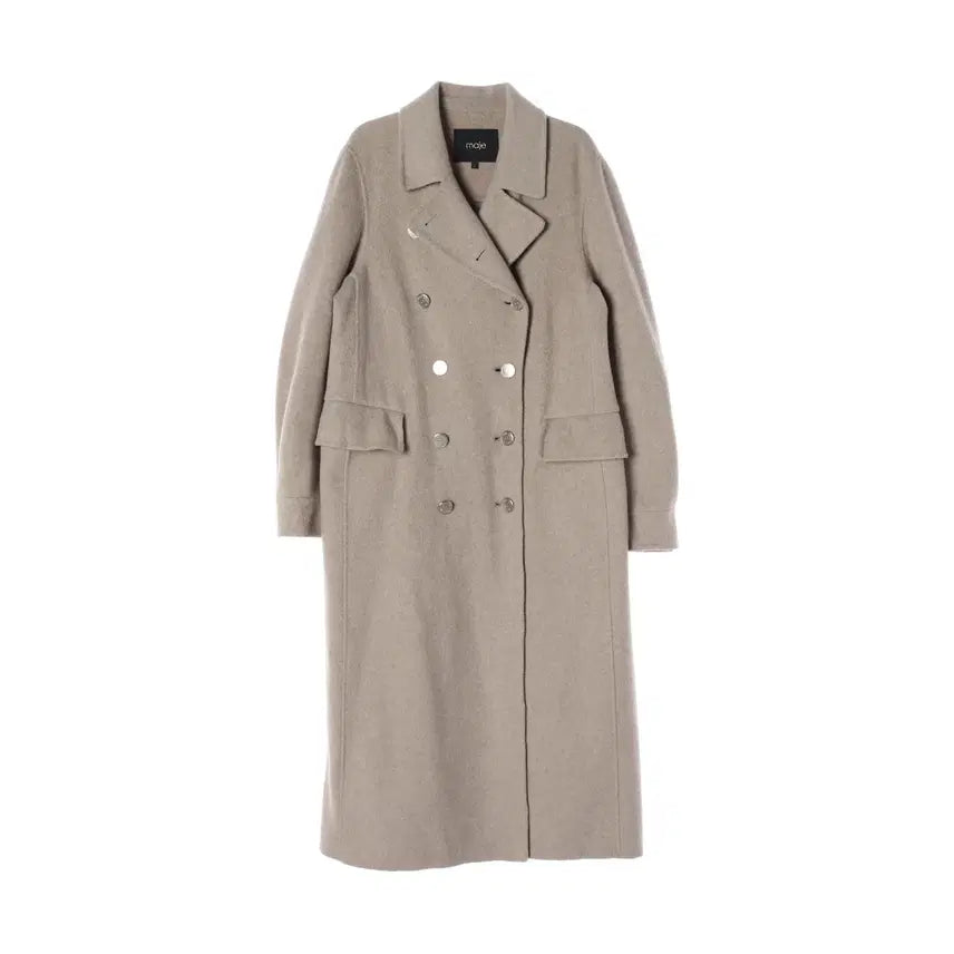 [BUNJANG] Maje 21FW Wool Cashmere Handmade Double-Button Long Coat / 마쥬 21FW 울 캐시미어 핸드메이드 더블 버튼 롱 코트