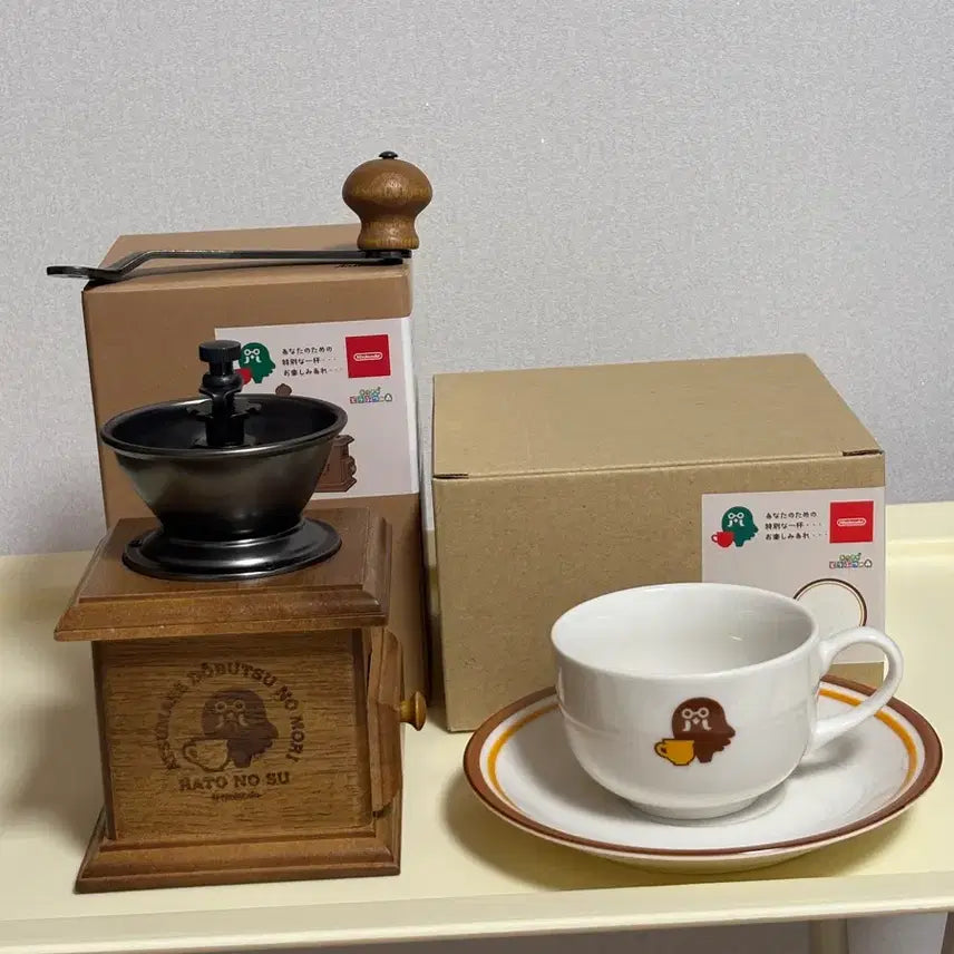 [BUNJANG] Animal Crossing Coffee Grinder Mug Set / 동물의숲 커피그라인더 머그잔 세트