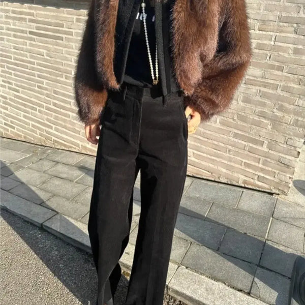[BUNJANG] MYICON E'SPEN Fur Bomber Jacket Eclair Brown / 마이아이코 에스펜 퍼 봄버 자켓 에끌라 브라운 판매합니다.