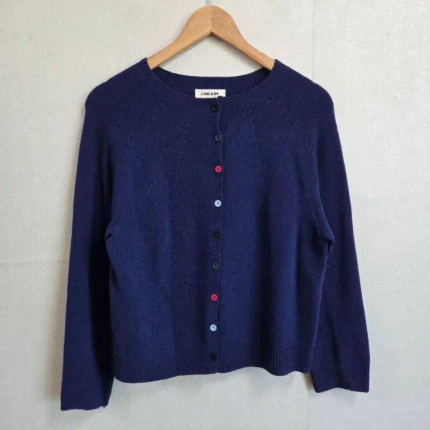 [BUNJANG] J TALK94 Women's Button-Up Navy Cardigan / J TALK94 여성 싸개단추 네이비 가디건 F JJ4139