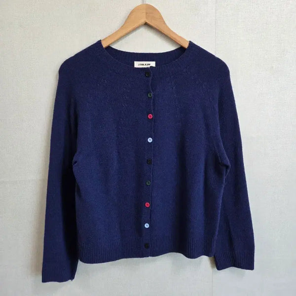 [BUNJANG] J TALK94 Women's Button-Up Navy Cardigan / J TALK94 여성 싸개단추 네이비 가디건 F JJ4139