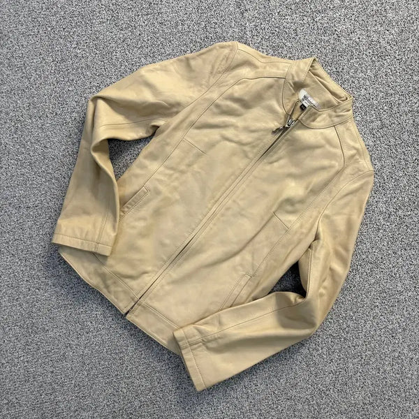[BUNJANG] Winners 55 Women's Leather Jacket / 55 위너스 여성 가죽 자켓 0921J1