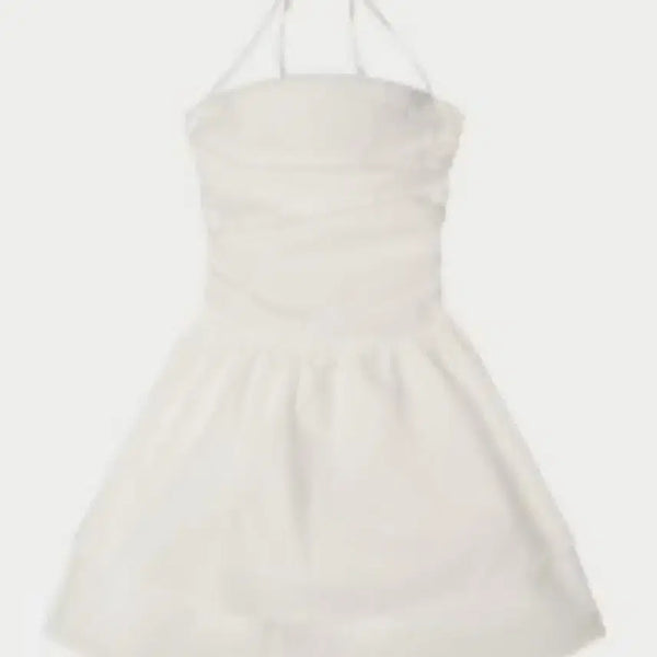 [BUNJANG] Yusob Bell Halter Dress White / 택O 유솝 벨 홀터 드레스 화이트