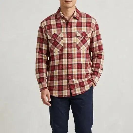 [BUNJANG] Kolon Check Shirt / [100] 코오롱 체크 남방
