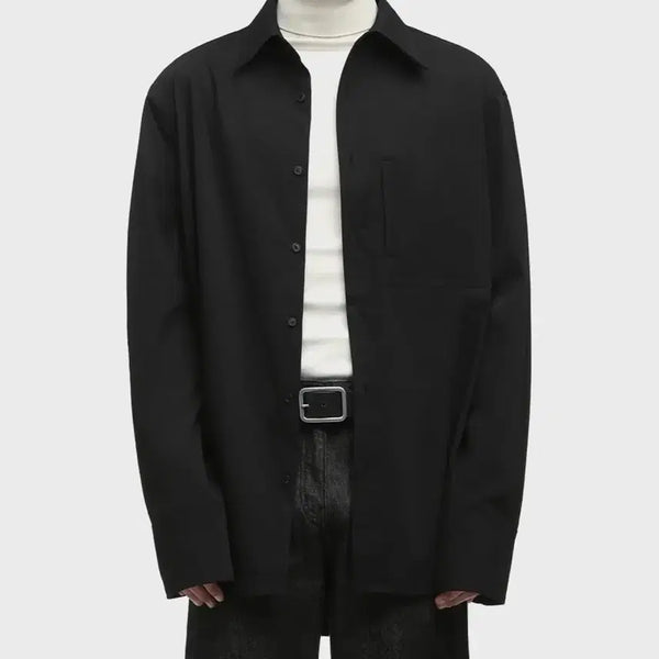 [BUNJANG] Entire Studio Classic Black Shirt - Medium / 엔타이어 스튜디오 클래식 블랙 셔츠 M 사이즈