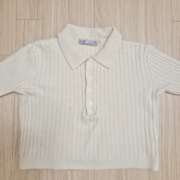 [BUNJANG] 8seconds Ivory Collar Cable Knit / 에잇세컨즈 아이보리 카라 케이블 니트 듀엘 보브 온앤온 쥬크 유니클로