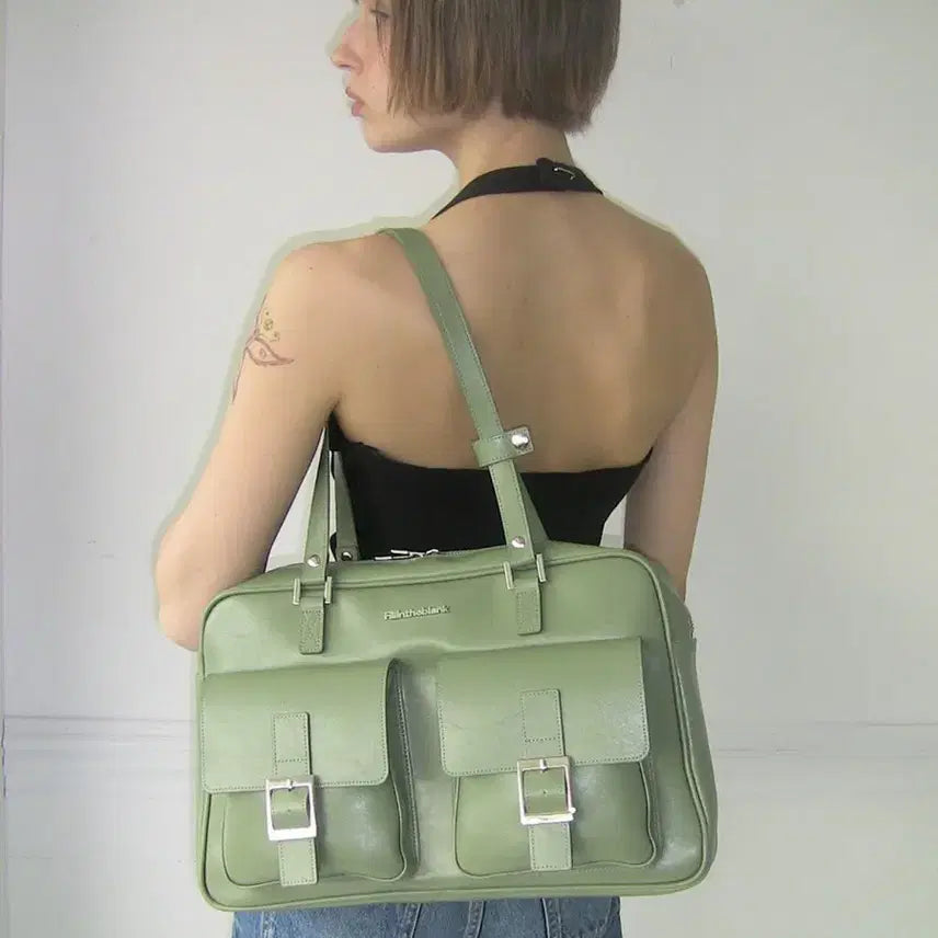 [BUNJANG] Find Kapoor Shoulder Bag Mint Olive / 택포)추가할인x)단종 새상품 필인더블랭크 숄더백 민트 올리브 대학생 회사원가방