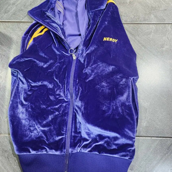 [BUNJANG] NERDY Velvet Velour Track Jacket Purple / NERDY 벨벳 집업 보라색