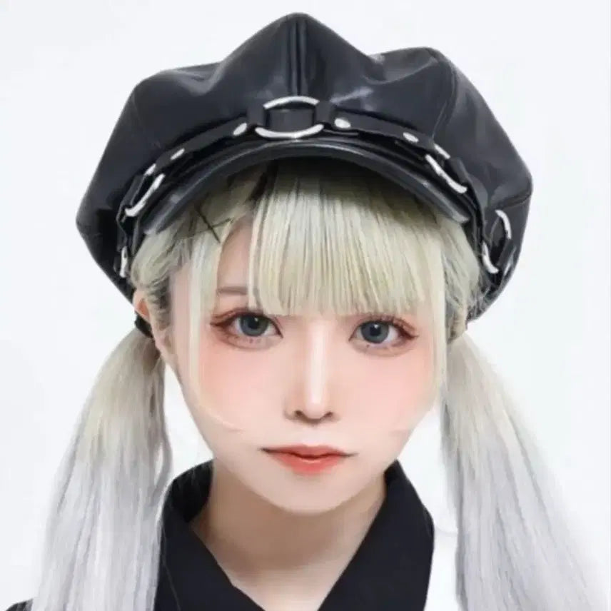 [BUNJANG] Replem O-Ring Octagonal Hat (Black) / 레플렘 오링 팔각모(매드펑크 딤모아르 중성계 지뢰계 서브컬쳐 하라주쿠 나나 캐캐체 미사)