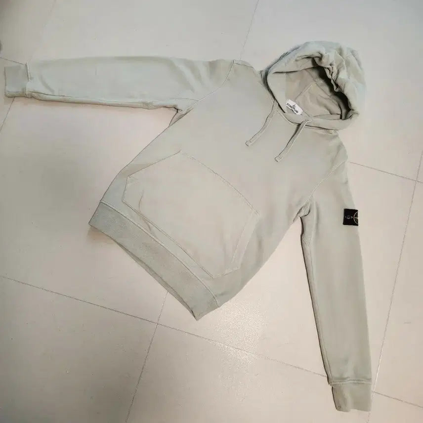 [BUNJANG] Stone Island Hoodie Mint / 스톤아일랜드 기모 후드티 민트