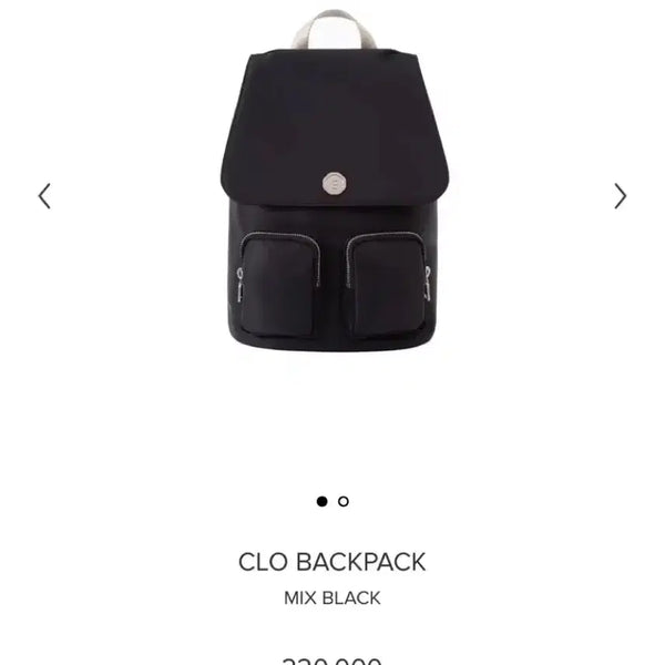 [BUNJANG] Minuit Mint Chlo Backpack Mix Black / 미닛뮤트 클로 백팩 믹스블랙 (더스트백 O)