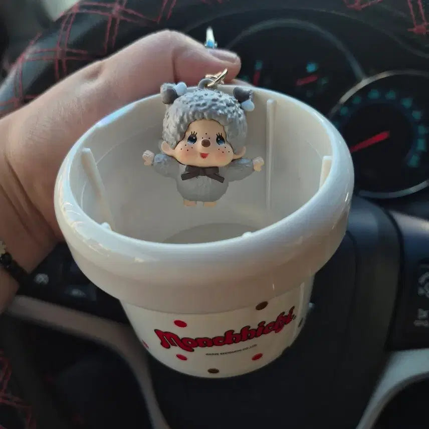 [BUNJANG] Monkey Chichi Cup Holder Keyring / 몽키치치 컵홀더 키링