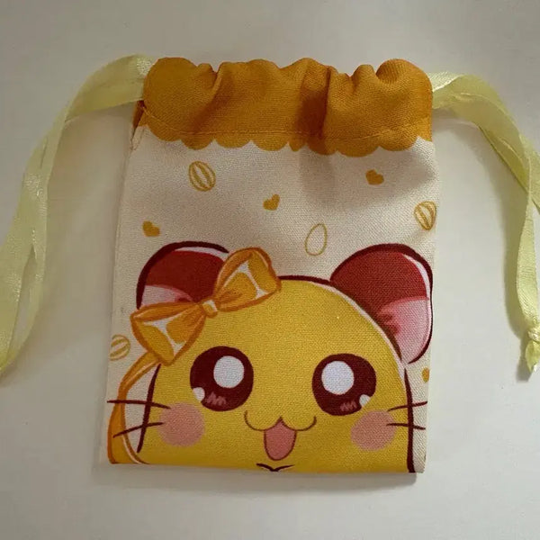 [BUNJANG] Hamutaro Drawstring Pouch / 햄토리 복조리 파우치
