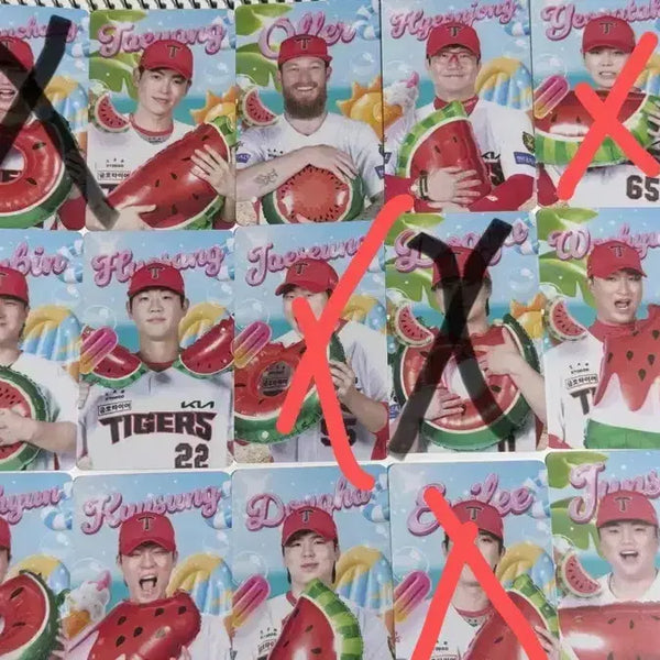 [BUNJANG] Kia Tigers Watermelon Photocard Bundle / 기아 타이거즈 수박포카 판매합니다