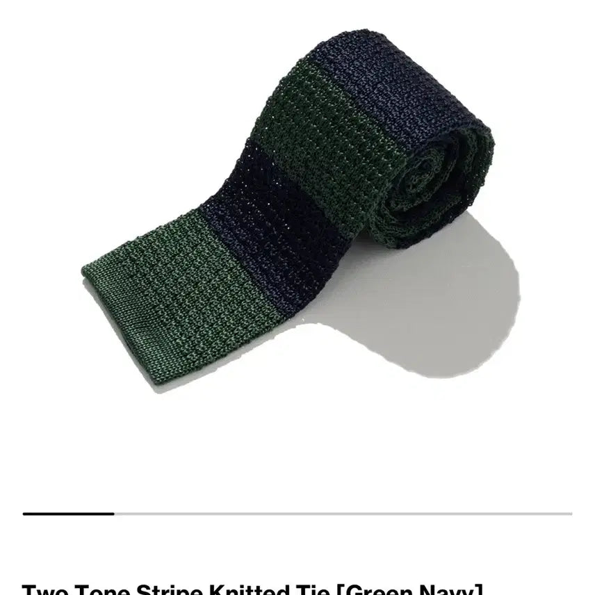 [BUNJANG] Renacts Two-Tone Knitted Tie Olive & Navy / 리넥츠 투톤 니트 타이 올리브&네이비