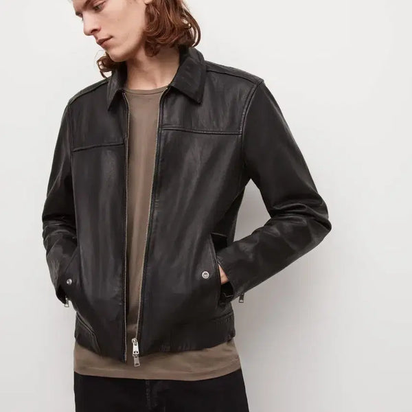 [BUNJANG] AllSaints Balmoral Leather Jacket / 올세인츠 바스톤 자켓