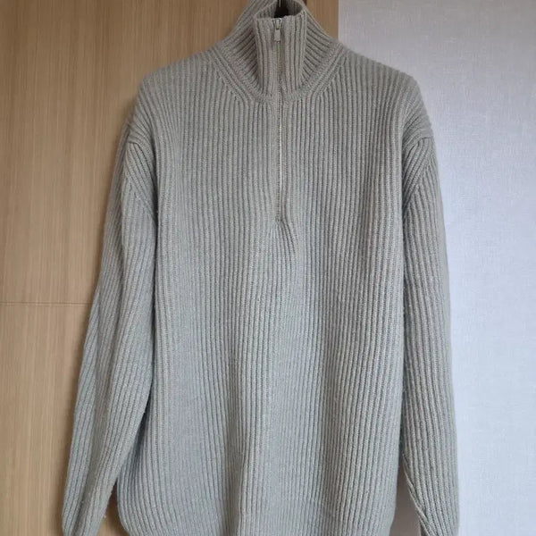 [BUNJANG] The Morrow Half-Zip Knit Beige XL (105) / 인더로우 하프집업 니트 XL 베이지(105)