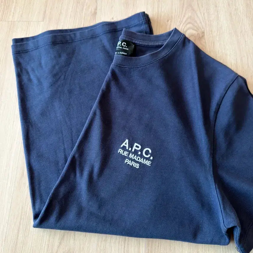 [BUNJANG] A.P.C. Logo T-Shirt - Dark Navy / APC 아페쎄 로고 티셔츠/다크네이비/무료배송