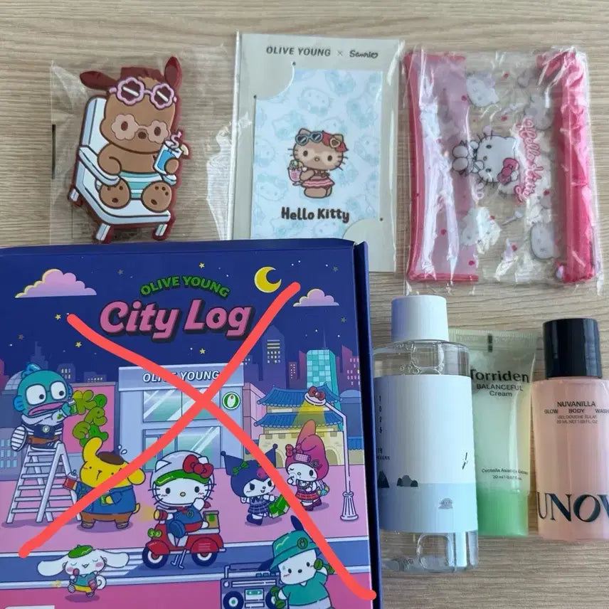 [BUNJANG] Olive Young Sanrio Goods & Product Samples Bundle Set / 올리브영 산리오 굿즈+ 올리브영 제품 샘플 일괄