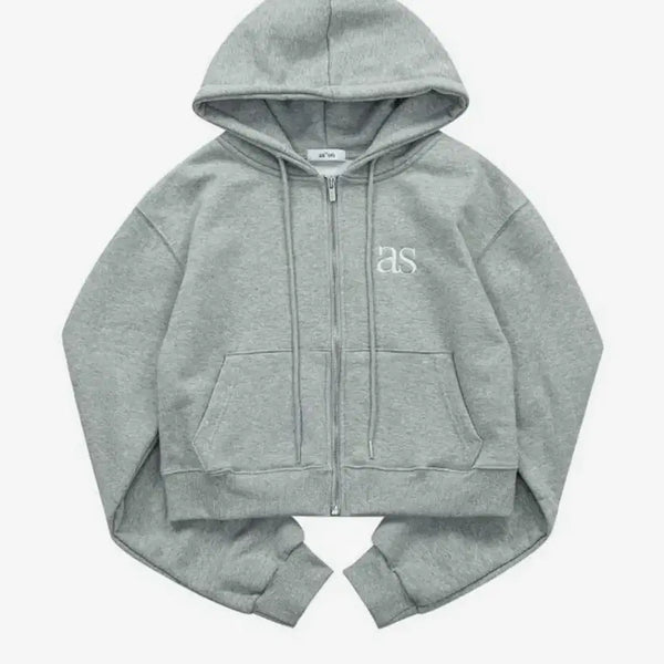 [BUNJANG] AZON BASIC TRAINING HOOD ZIP-UP Grey / 애즈온 BASIC TRAINING HOOD ZIP-UP 베이직 트레이닝 후드집업 그레이