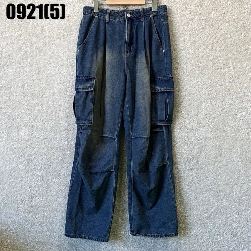 [BUNJANG] Remain Second Cargo Wide Denim Pants / 리메인세컨드 카고 와이드 청바지 데님팬츠 9/21