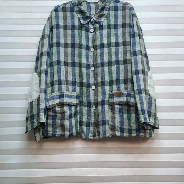 [BUNJANG] New Season Linen Check Pattern Jacket / 신상> 간절기 린넨 자켓