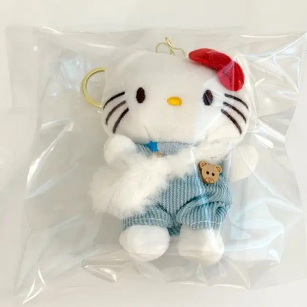 [BUNJANG] Hello Kitty Denim Overalls Keychain / [새상품] 헬로키티 데님멜빵 키링