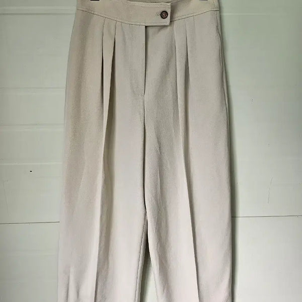 [BUNJANG] It MICHAA Wide Pintuck Crop Pants Beige / 잇미샤 와이드 핀턱 크롭 팬츠 베이지