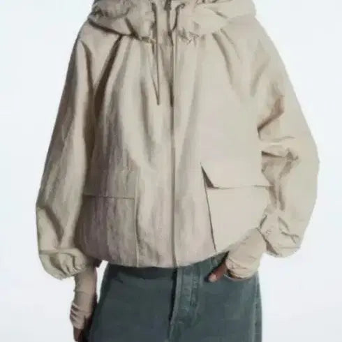 [BUNJANG] COS Hooded Linen Parka Jacket / COS 테크니컬 후트 린넨 파카자켓