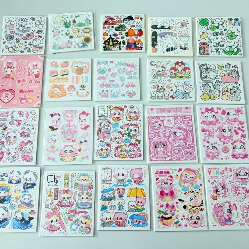 [BUNJANG] Sticker Bundle Set (20 Sets, No Duplicates) / 인스 무중복 20세트 포용처분 공개랜박 인스랜박 (엥꼬 10세트 포함)