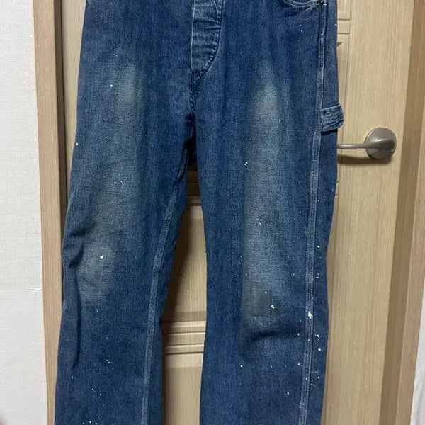 [BUNJANG] Orslow Carpenter Painted Denim Pants (Size 32) / 오어슬로우 카펜터 페인티드 데님(32)