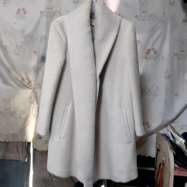[BUNJANG] MOJO.S.FINE Wool Blend Half Coat / 모조에스핀  울( 라마76%)   하프코트