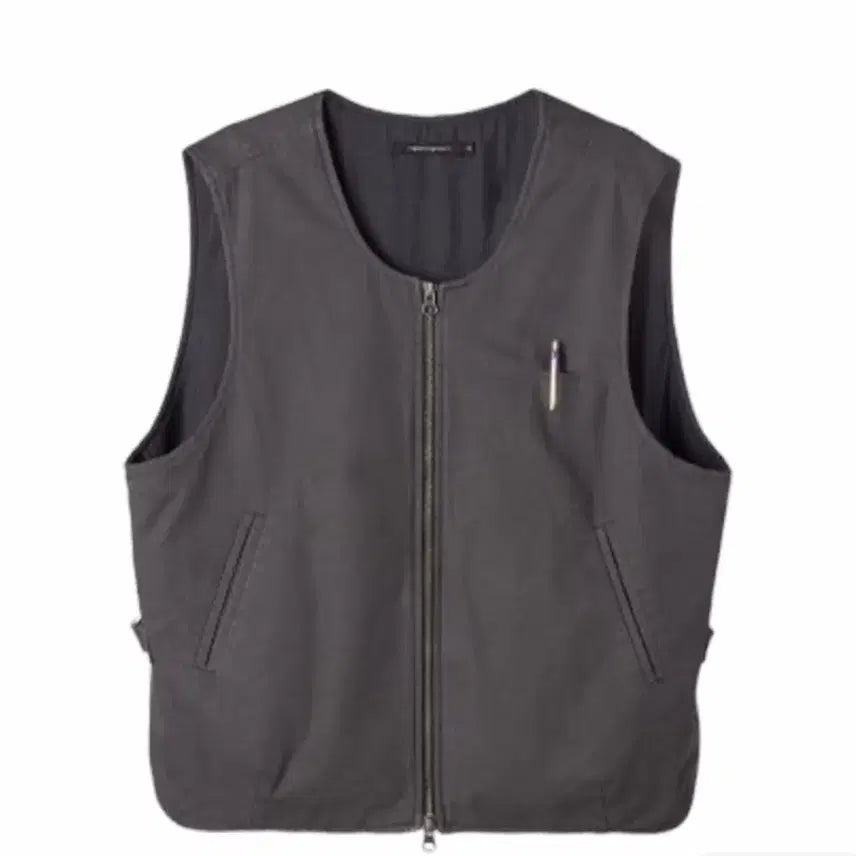 [BUNJANG] Hatching Room Layered Vest Charcoal / (4) 해칭룸 레이어드 베스트 차콜