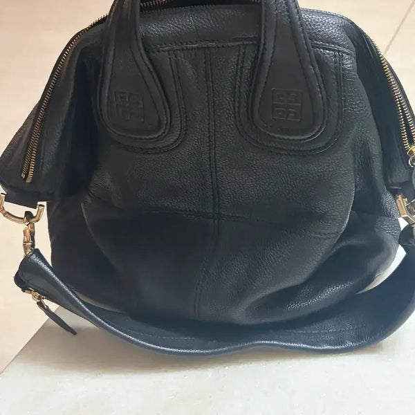 [BUNJANG] Black Leather Shoulder Bag / 블랙 가죽 숄더백